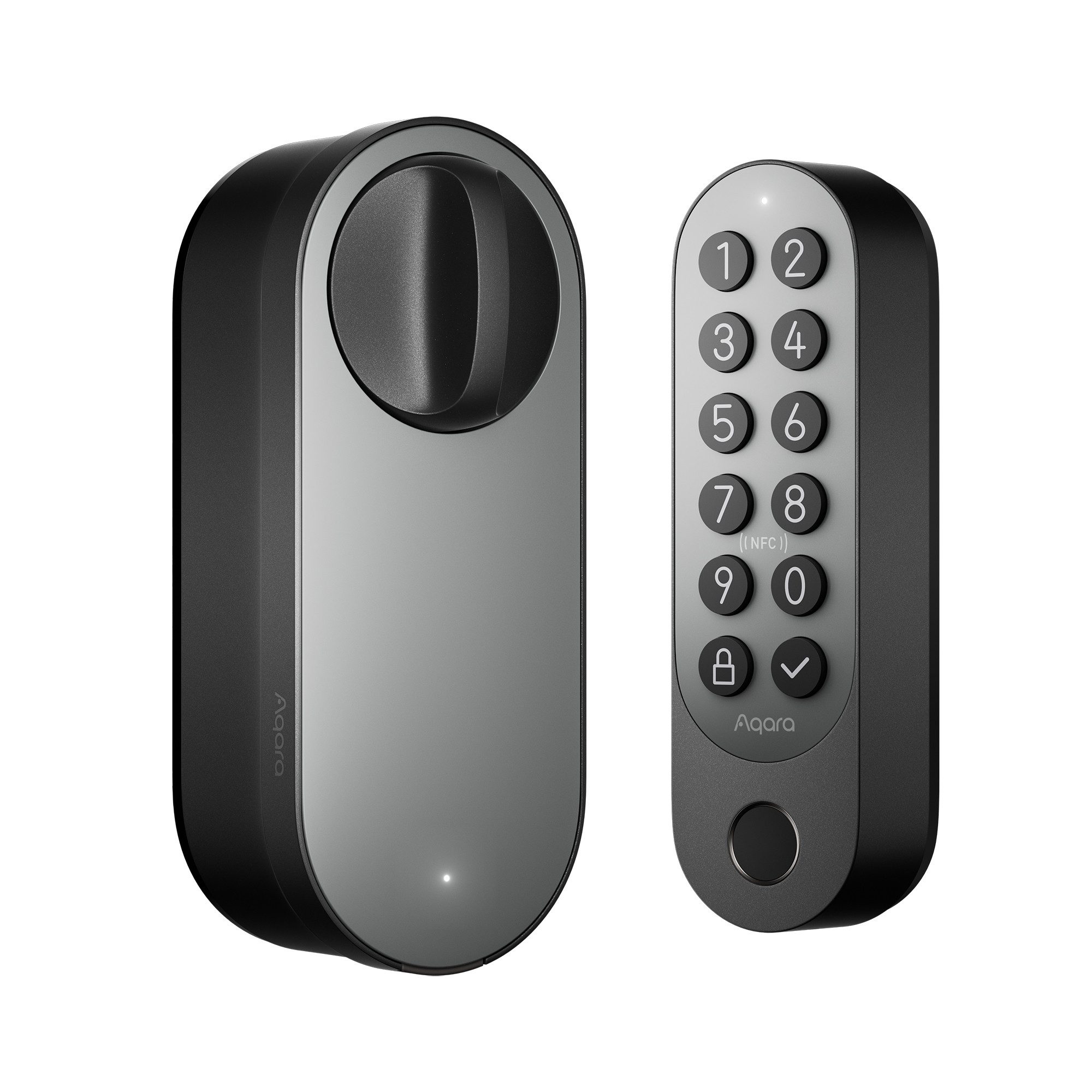 Aqara Türschlossantrieb U200 Kit mit Fingerabdruck-Erkennung, (Bluetooth, Matter over Thread, Smartlock mit Apple Home Key, Einfache Installation, Verschiedene Entriegelungsmethoden), Unterstützt Apple Home, Google Home, Alexa und SmartThings