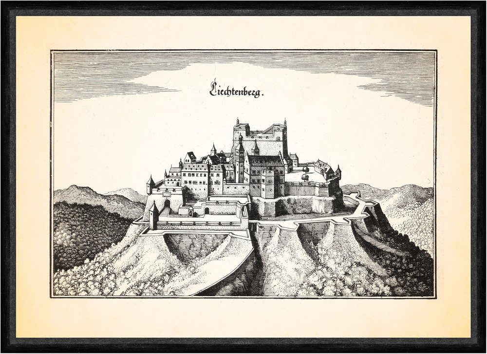 Kunstdruck Liechtenberg Burg Lichtenberg Elsaß Frankreich Höhenburg Faks_Merian, (1 St)