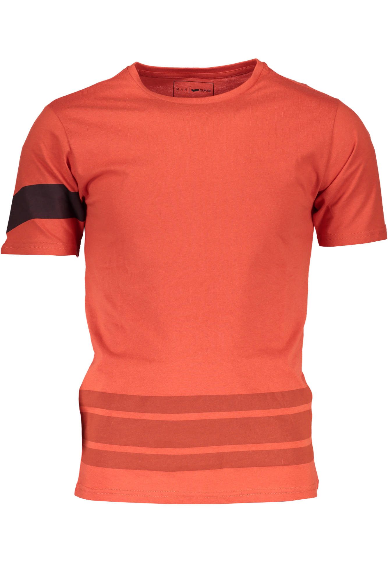 GAS T-Shirt Herren T-Shirt in Orange mit Rundhals und