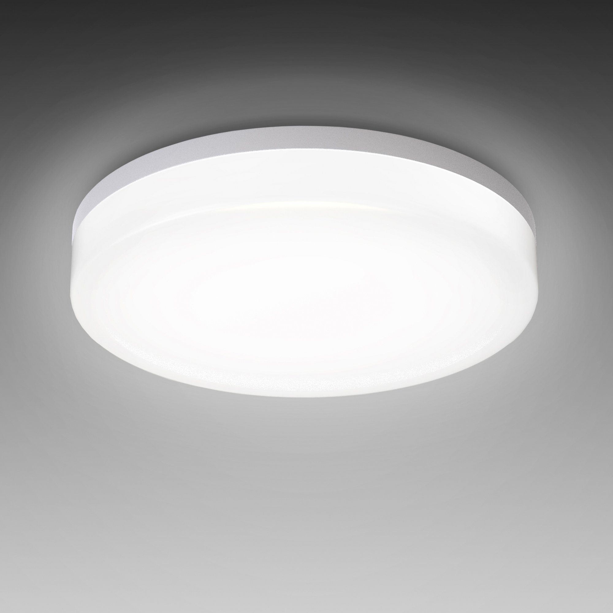 integriert, Neutralweißes Neutralweiß, Spritzwassergeschützt, LED fest LED Deckenleuchte LED Ø22cm, Bad-Deckenleuchte, 4.000K, B.K.Licht 13W, Licht, IP54, LED BK_DB1171 Badlampe