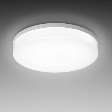 B.K.Licht LED Deckenleuchte BK_DB1171 LED Bad-Deckenleuchte, Ø22cm, IP54, 13W, 4.000K, LED fest integriert, Neutralweiß, Neutralweißes Licht, Spritzwassergeschützt, LED Badlampe