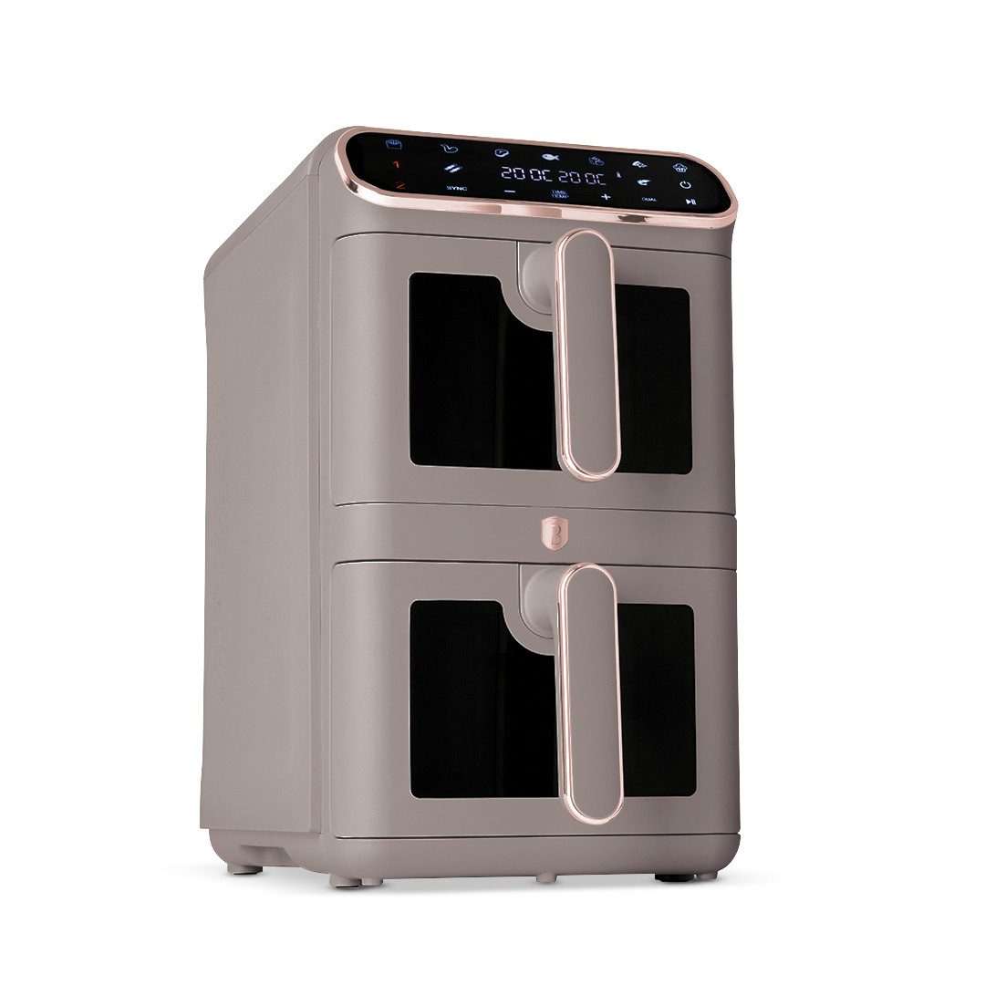 Berlinger Haus Heißluftfritteuse BH 9804, 2460 W, 11 L, XXXL, 2 x 5,5 L, Sichtfenster, 9 Programme, Touchdisplay