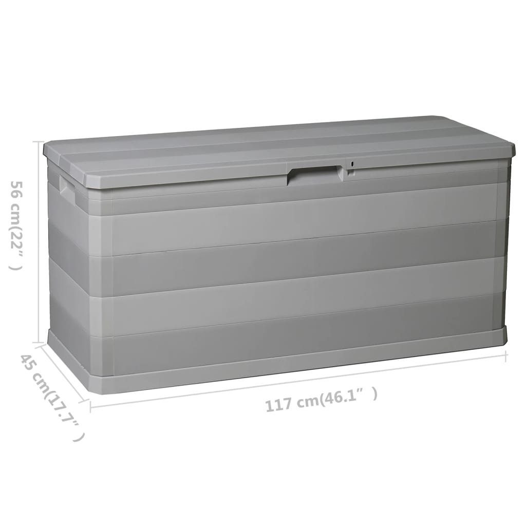 furnicato Gartenbox Gartenbox Grau 117×45×56 cm