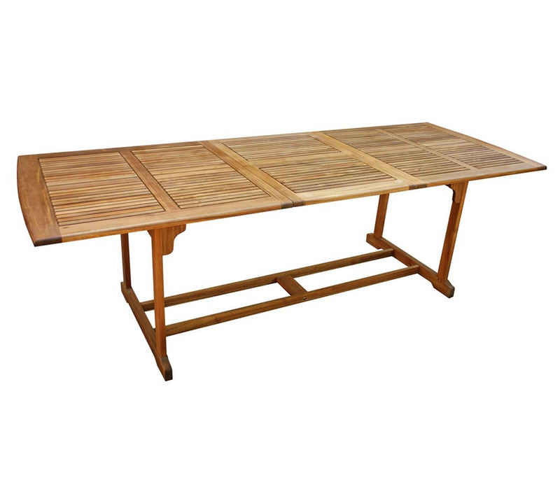 Dehner Gartentisch Macao, ausziehbarer Holztisch, Gartentisch aus geöltem FSC®-zertifiziertem Akazienholz