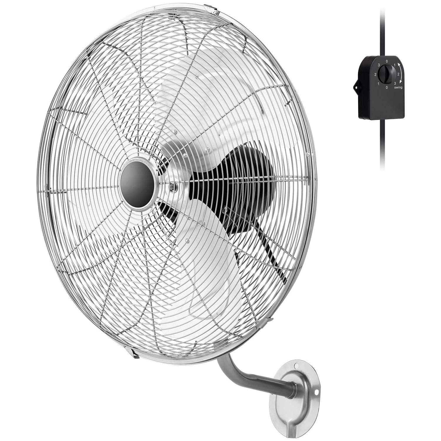 KOMFOTTEU Wandventilator Industrieventilator, Automatische Oszillation & 30°Neigungswinkel