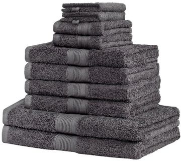 NatureMark Handtuch Set Handtuch-Set 10tlg. 500gsm, 100% Baumwolle, (10-tlg), 4X Handtücher, 2X Duschtücher, 2X Gästetücher, 2X Waschhandschuhe