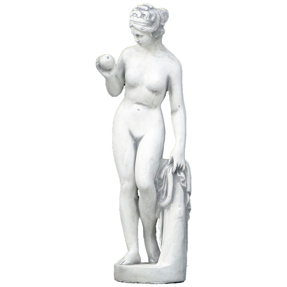 Skulptur Garten Dekoration Frau 61cm Terrasse Stein Figuren Figur Deko