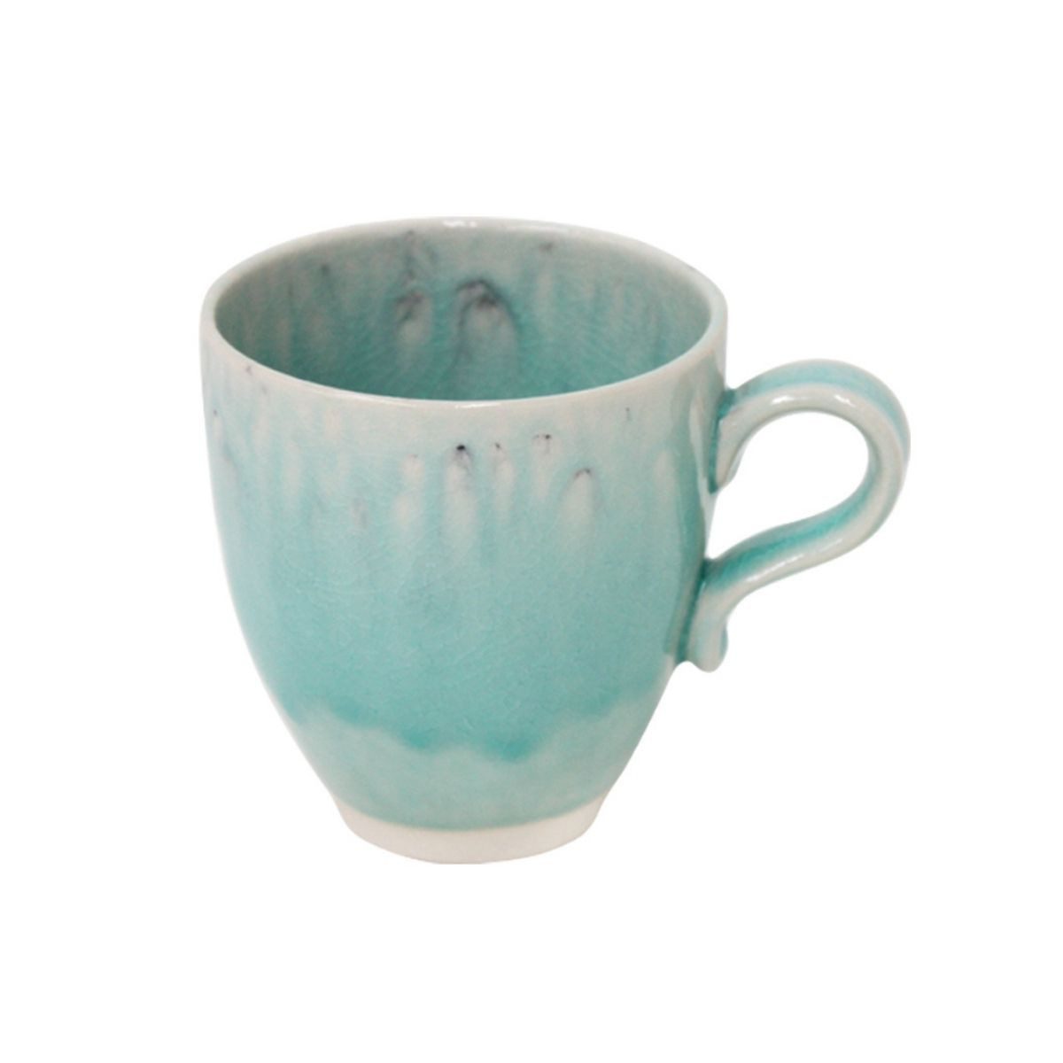Costa Nova Tasse mit Henkel Madeira Craquelé Blau, Costa Nova, 44 cl, 1-tlg., Keramik, Ø ca. 10 cm, Fassungsvermögen 44 cl