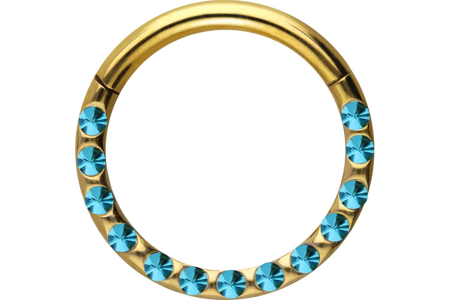 PIERCINGLINE Nasenpiercing Chirurgenstahl Segmentring Clicker KRISTALLE + E günstig online kaufen