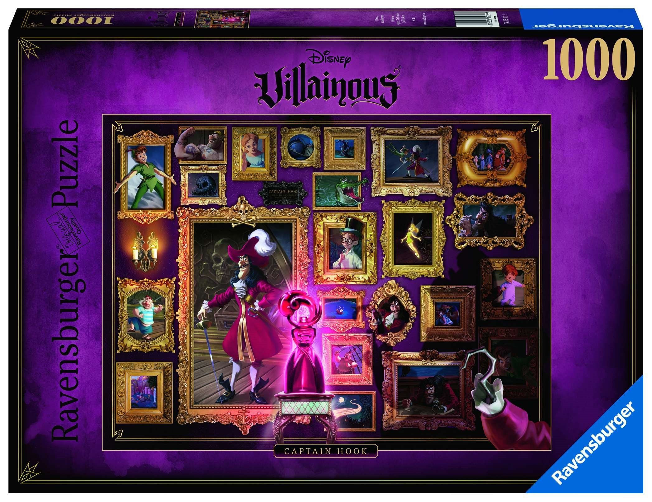 Ravensburger Пазлы Disney Villianous Captain Hook 1000 Teile Пазлы, 1000 Пазлыteile, Made in Europe