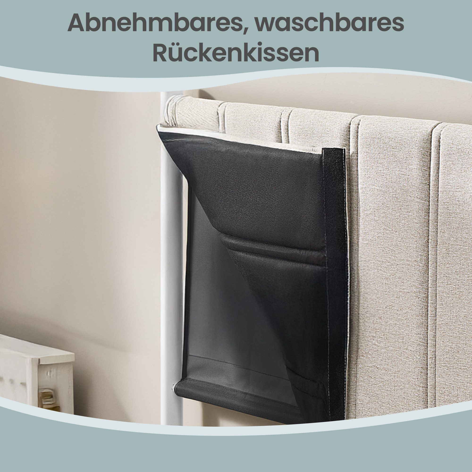 VASAGLE Polsterbett, Bettrahmen, klappbar Lattenrost, Stauraum, in 3 Größen verfügbar