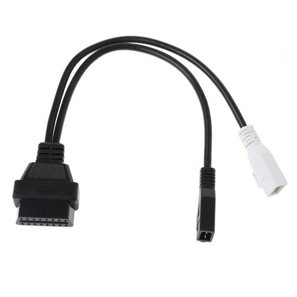 Bolwins D25 Diagnose Adapter Kabel OBD2 16PIN OBD1 2x2PIN f AUDI SKODA SEAT VW Elektro-Kabel, 2×2 Stecker, OBD2 16-Pin Buchse (30 cm), Plug & Play