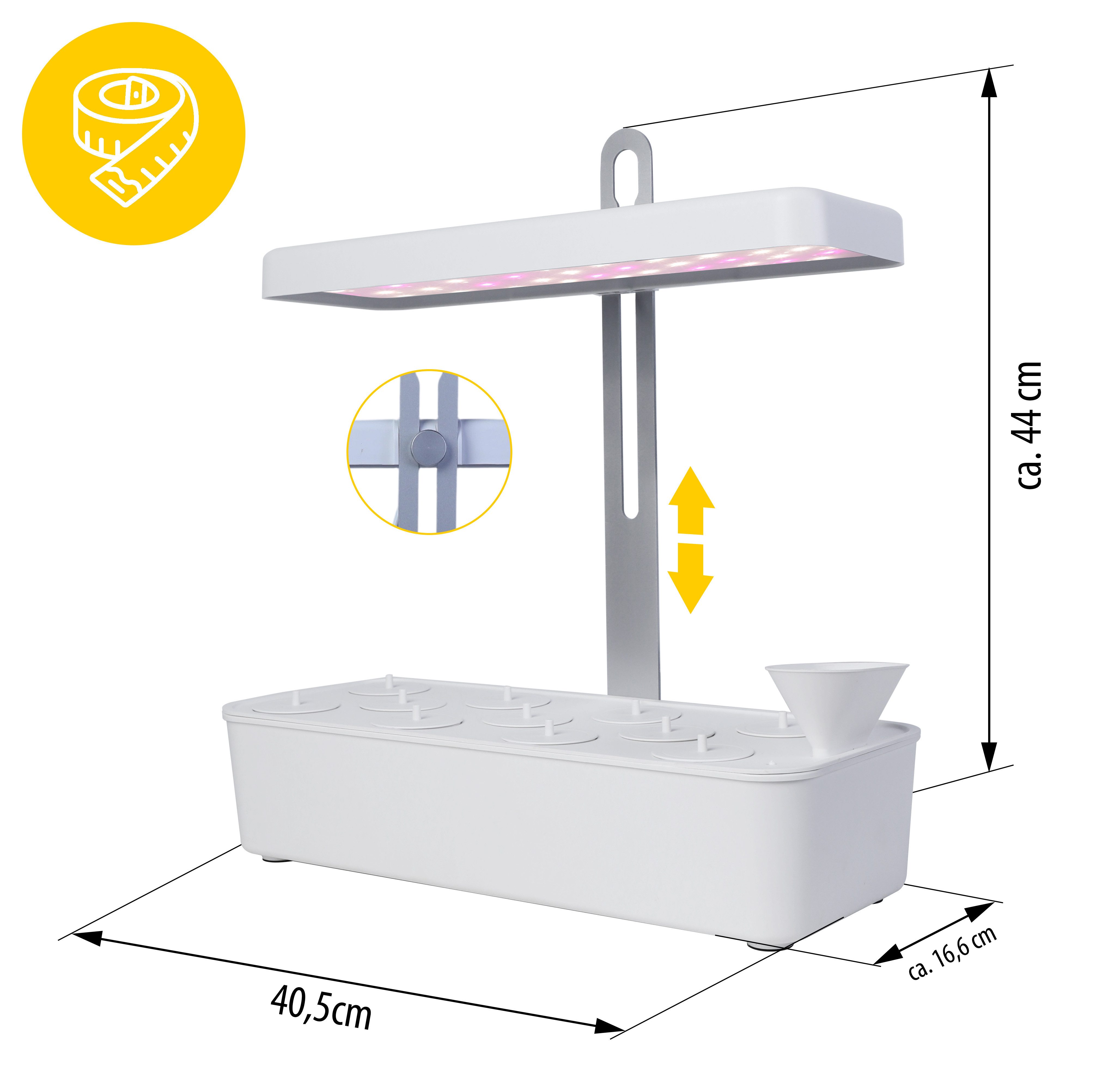 Northpoint Pflanzenlampe LED Pflanzenleuchte Gewächslampe 22W 1350lm 11 Zuchtkörbe