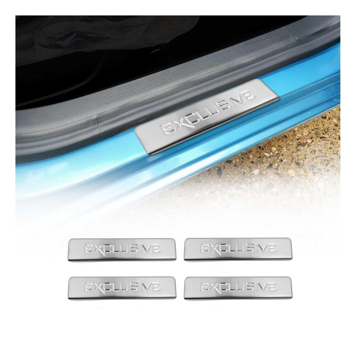 Zierleisten-Aufkleber Einstiegsleisten für Peugeot 508 2010-2018 Edelstahl 4tlg