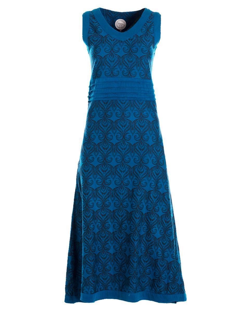 Vishes Maxikleid Langes Kleid Jersey Baumwolle Ornament Print Ärmellos Alternative Mode, Boho, Hippie, Ethno, Festival