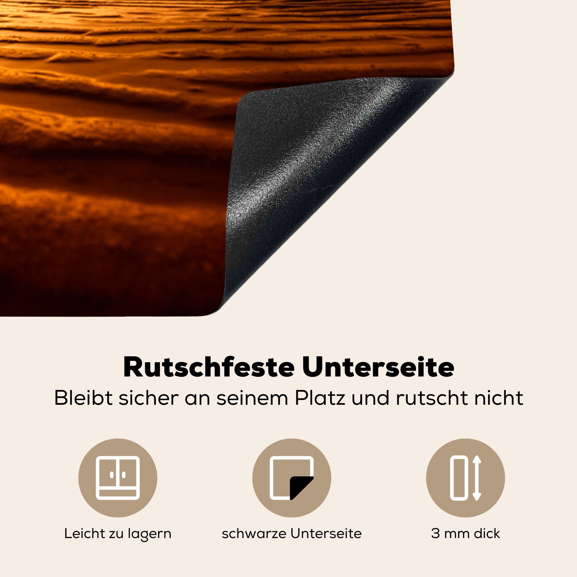 Himmel 81x52 Sonne, Herdblende-/Abdeckplatte die Ceranfeldabdeckung für Schutz cm, Dänemark tlg), - Induktionskochfeld küche, Vinyl, - MuchoWow (1