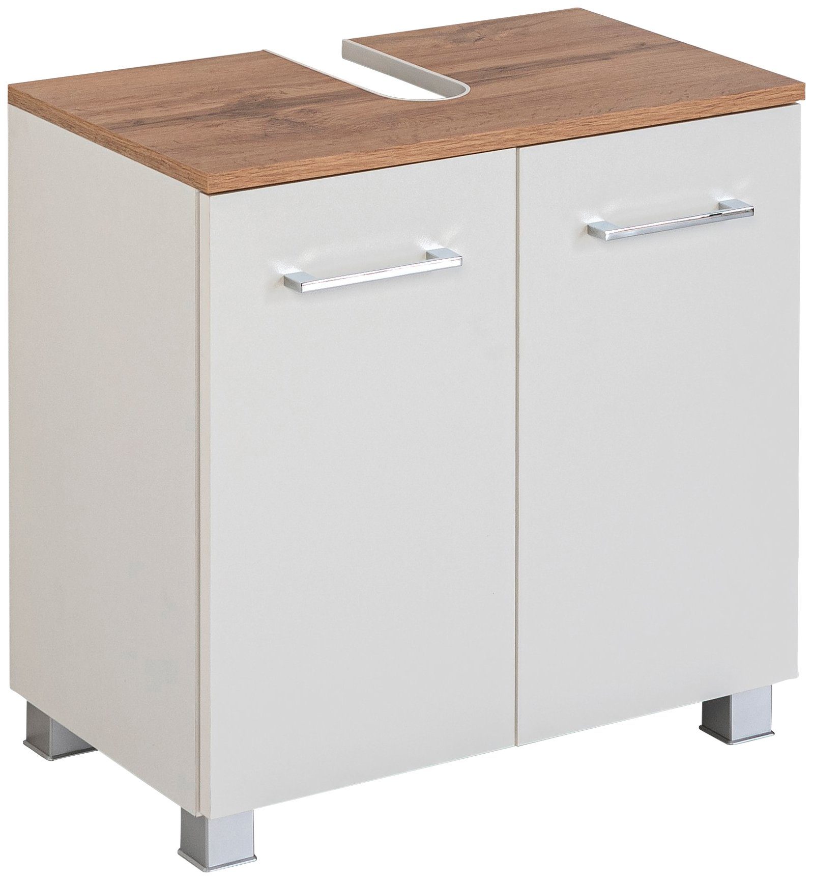 welltime Badmöbel-Set Avignon, (2-St), mit 3D-Spiegelschrank mit LED-Aufsatzleuchte