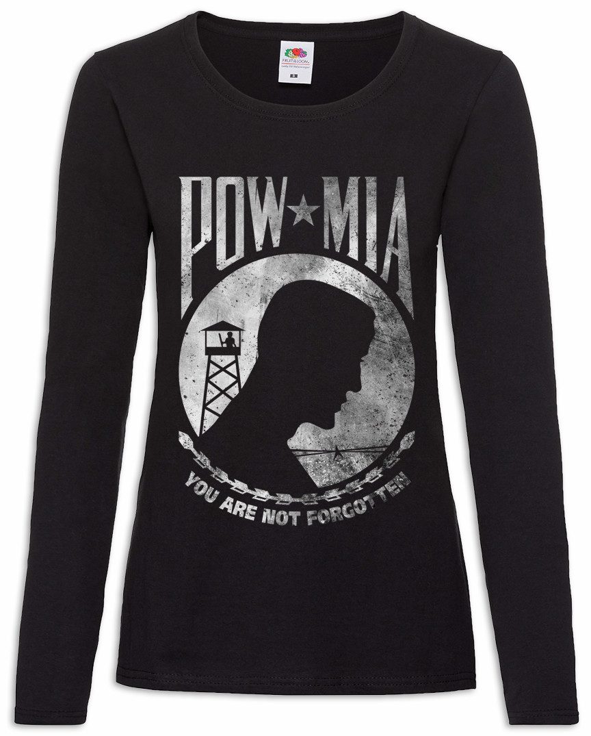 Urban Backwoods Langarmshirt Pow Mia Vintage Logo Damen Langarmshirt Prisoner Of Usa War Army Navy (1-tlg) Marines Special Forces US