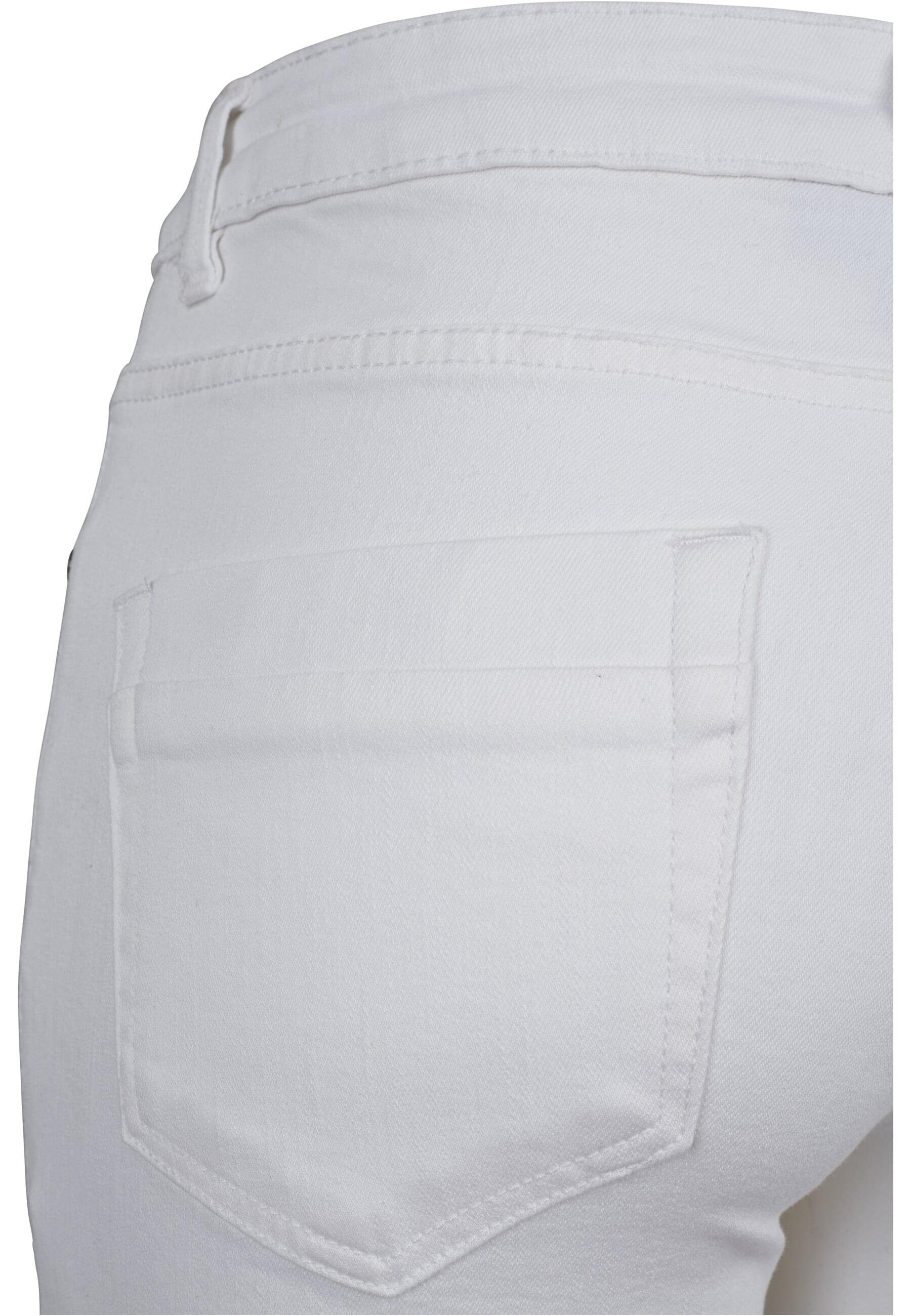 Ladies Skinny Jeans Up Lace URBAN CLASSICS white Pants Bequeme Damen Denim (1-tlg)