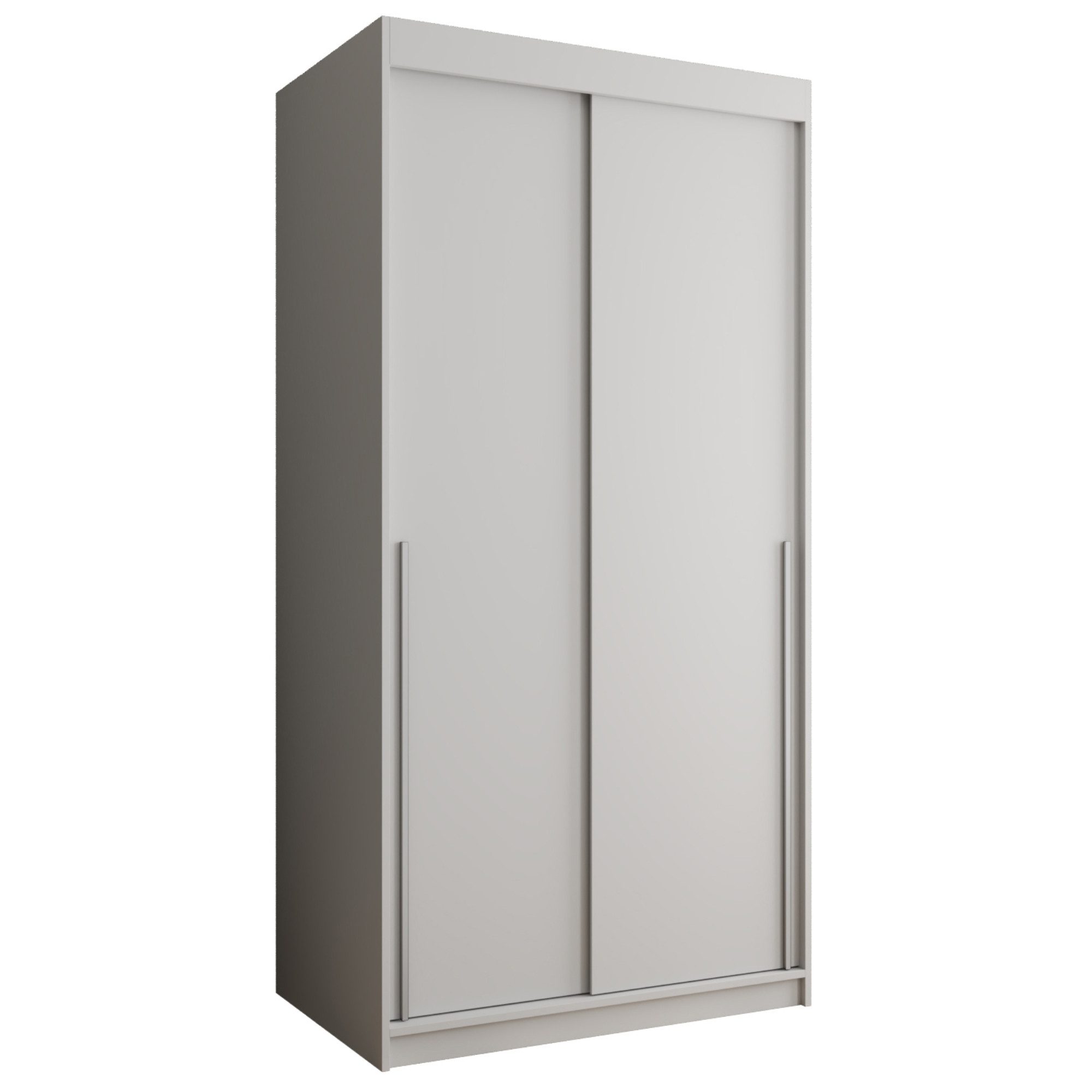 Home Collective Schwebetürenschrank Kleiderschrank Schrank Schlafzimmer Garderobe geräumig (erhältliche Breiten: 100cm, 120cm, 150cm, 180cm, 200cm, 250cm, Höhe 200 cm) 2 Türen,mit Einlegeböden und zwei Kleiderstangen wählbare Handgriffe