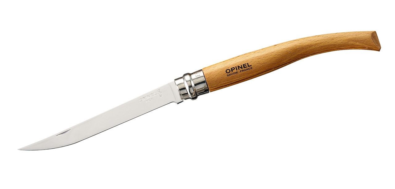 Opinel Taschenmesser Opinel No 12 EFFILE Filetiermesser, rostfrei, Buchenholz-Griff, (1 St), Vicobloc-Verriegelung