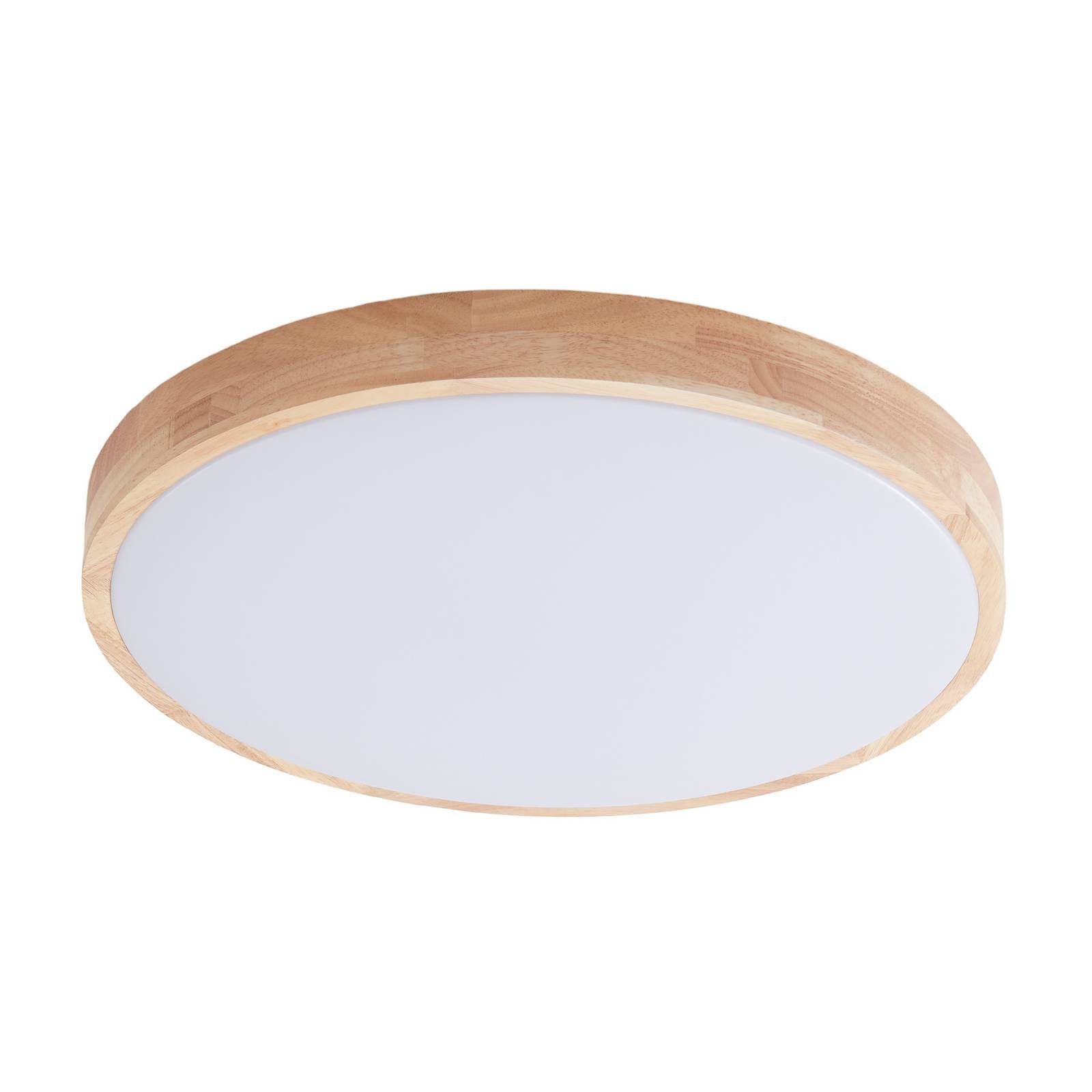 Lindby Deckenleuchten Innes, LED, Holz Farbwechsel RGB + weiß IP20, LED 29 W gesamt, Farbwechsel RGB + weiß