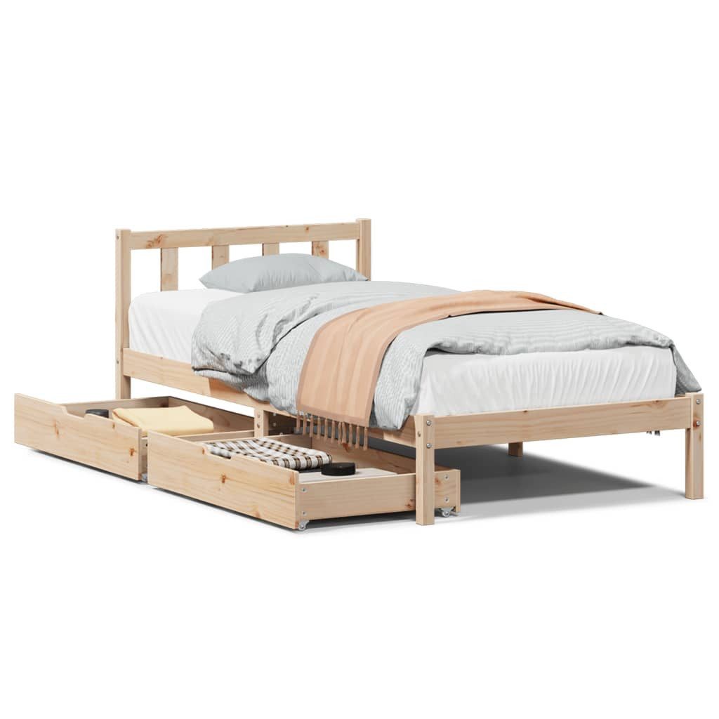 vidaXL Bett Massivholzbett ohne Matratze 90x200 günstig online kaufen