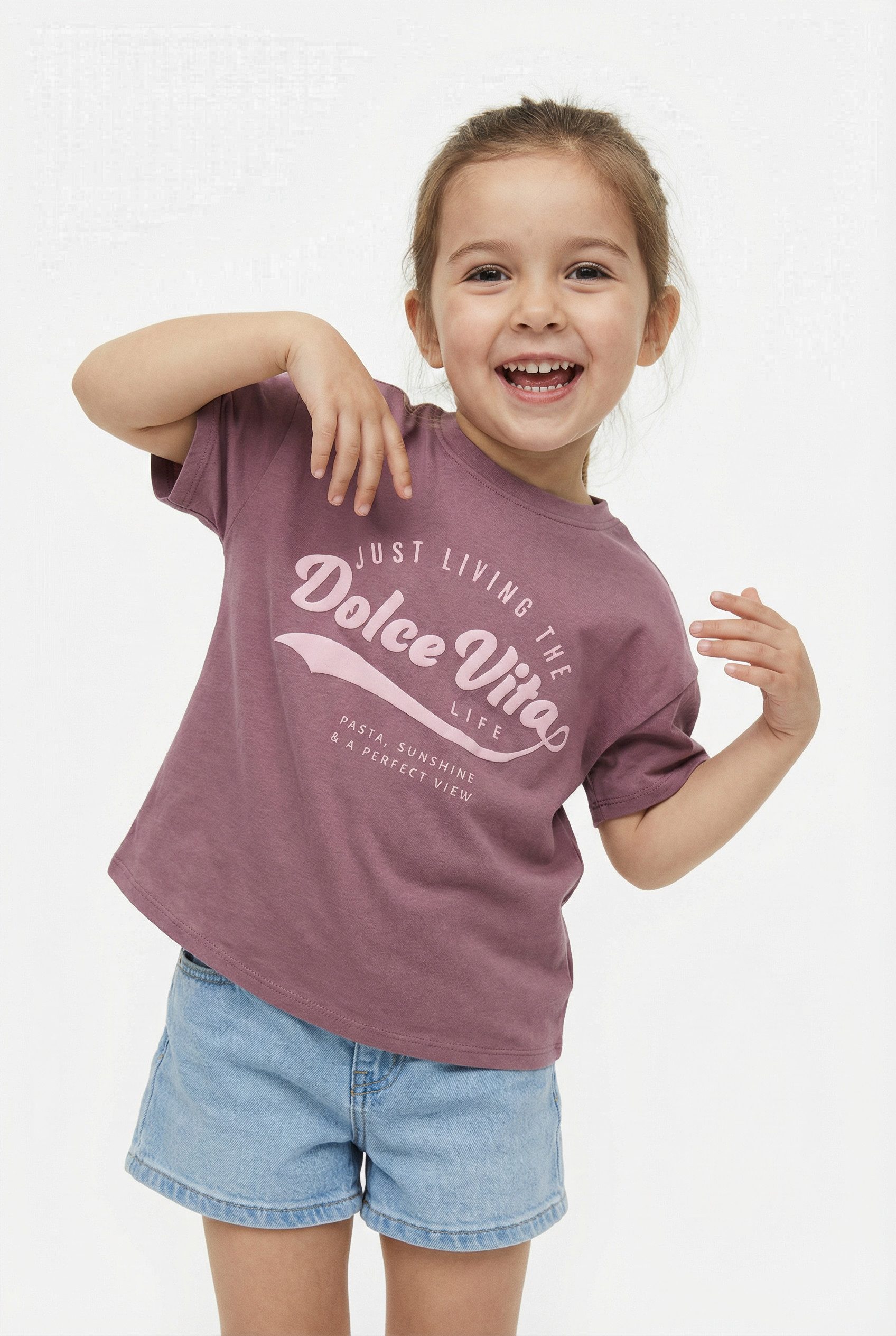 KIDS ONLY T-Shirt KOGVILLA LIFE S/S BOXY PRINTED TOP JRS in dezenter Boxy-Form