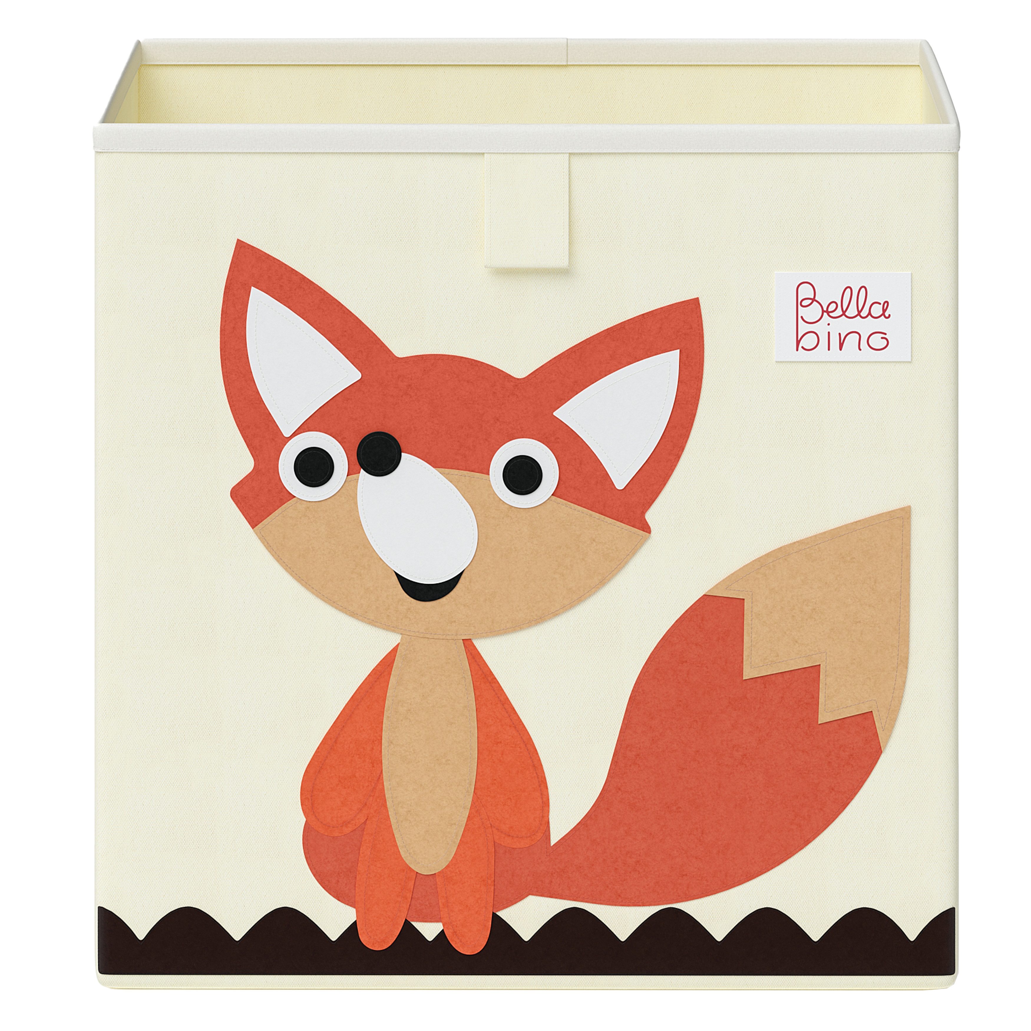 Bellabino Хранилищаsbox für Kinderzimmer Helme (Fuchs, 1 St., auch als Set verfügbar), Spielzeug Хранилища mit verschiedenen Motiven, 30x30x30 cm