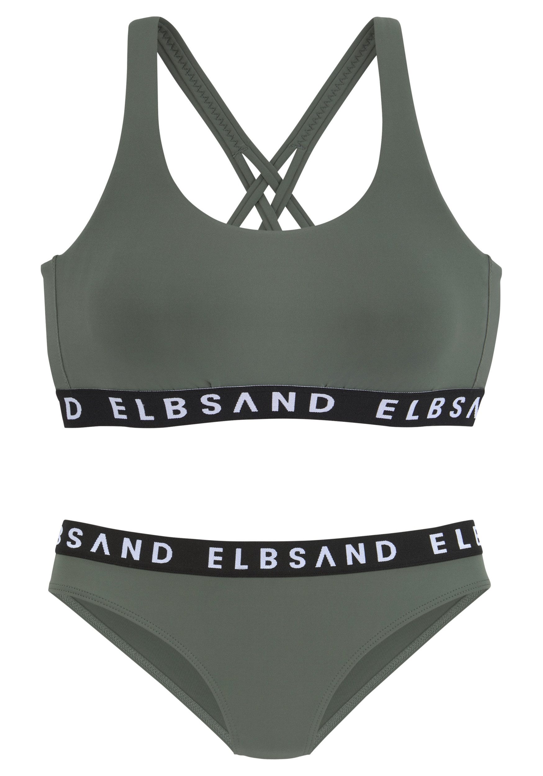 Elbsand Balconette-Bikini Bustier-Bikini OLIVE