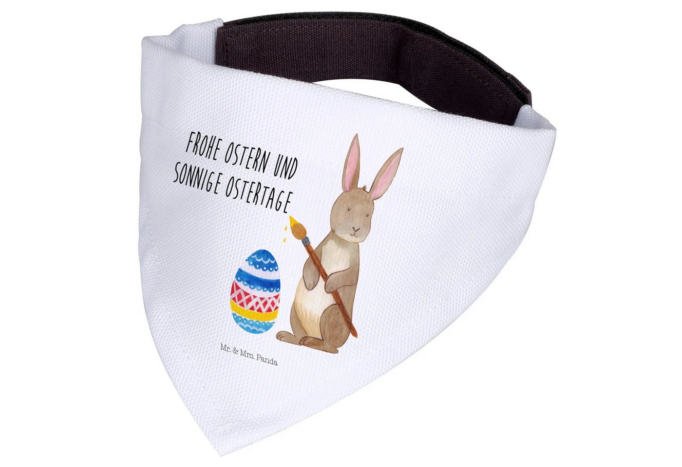 Thumbnail - Mr. & Mrs. Panda Hundefliege Hase Eier Malen - Weiß - Geschenk, Osternest, Hundehalstuch, mittelgr, Polyester, Einzigart...
