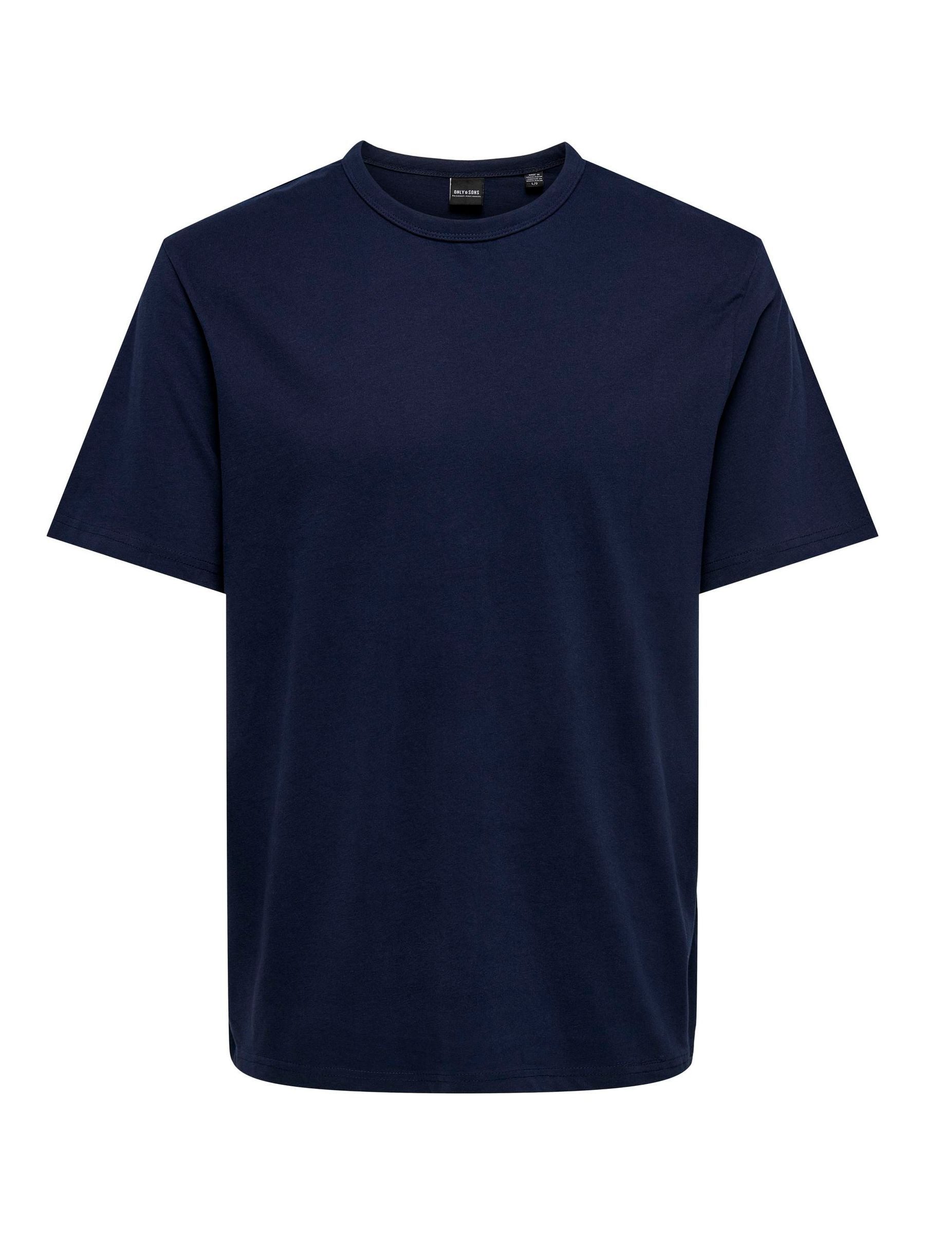 ONLY & SONS T-Shirt Weiches Rundhals Kurzarm ONSSMART Basic für Herren (1-tlg) Bio-Baumwolle nachhaltig Regular Fit Rundhals Kurzarm