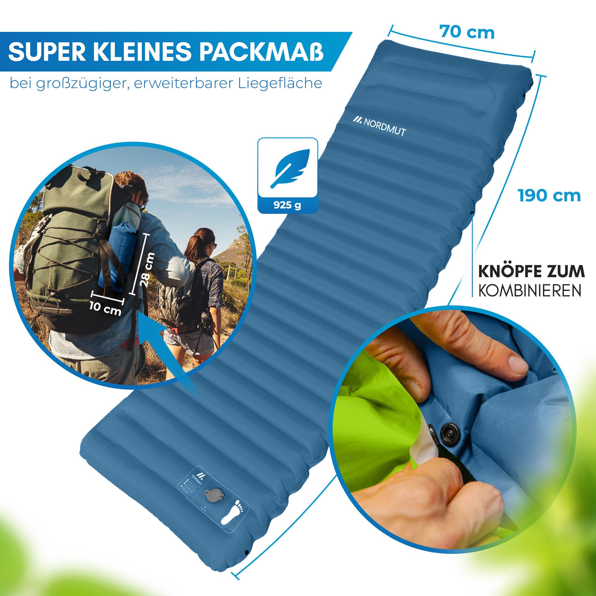 Nordmut Isomatte NORDMUT® Isomatte Selbstaufblasend 10cm – Bild 5 von 5