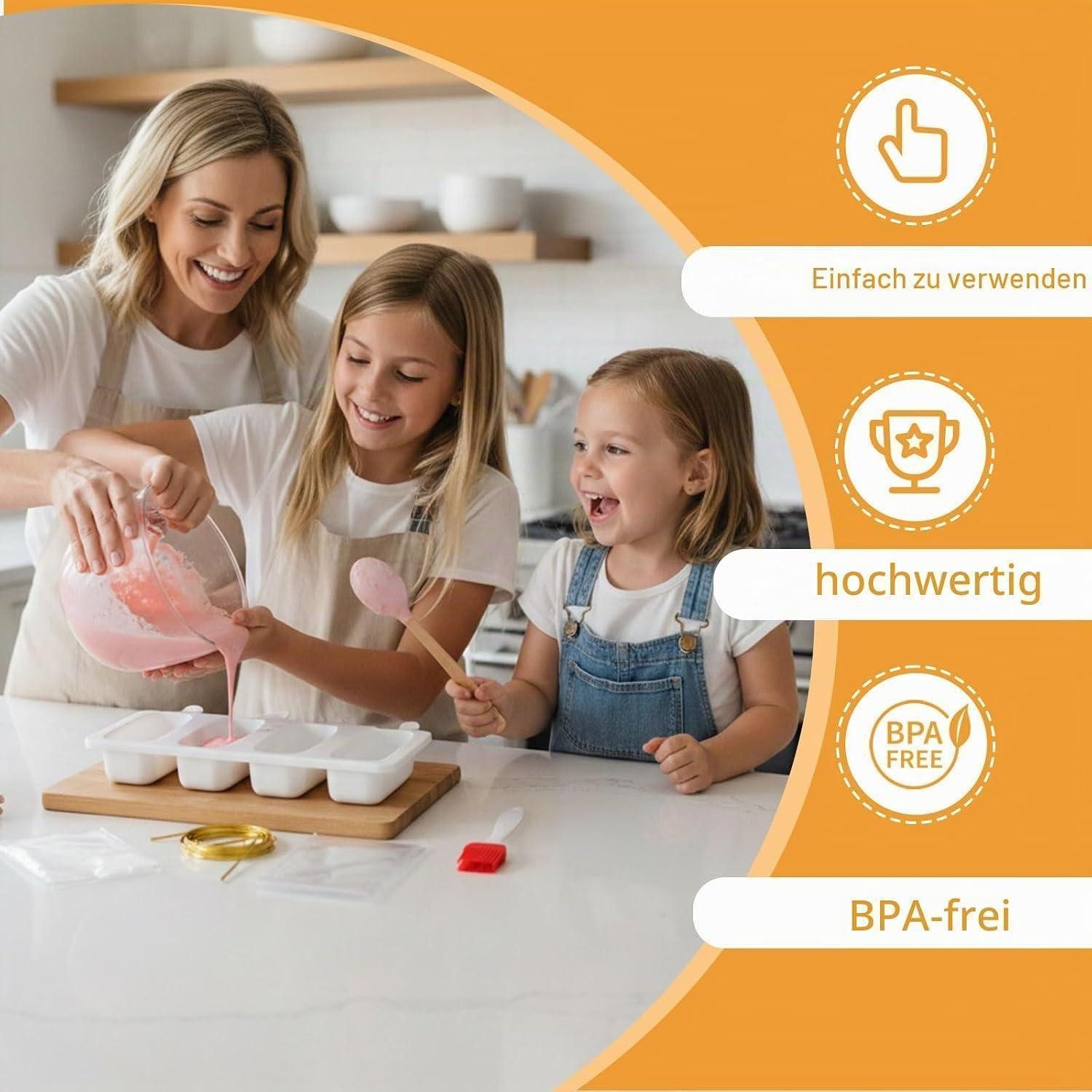 LuxusKollektion Cake-Pop-Form Cakesicle Formen Silikon 2 Stk. + Zubehör Weiß