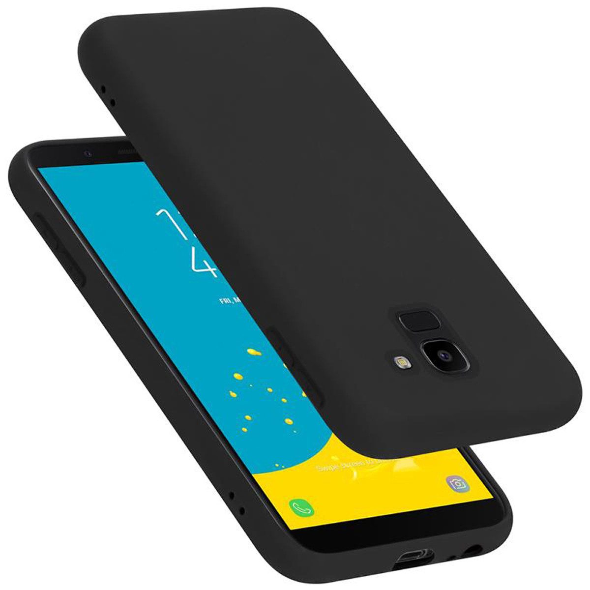 Cadorabo Handyhülle für Samsung Galaxy J6 2018 Hülle Samsung Galaxy J6 2018, Flexible Hülle TPU Silikon Schutzhülle Back Cover Case