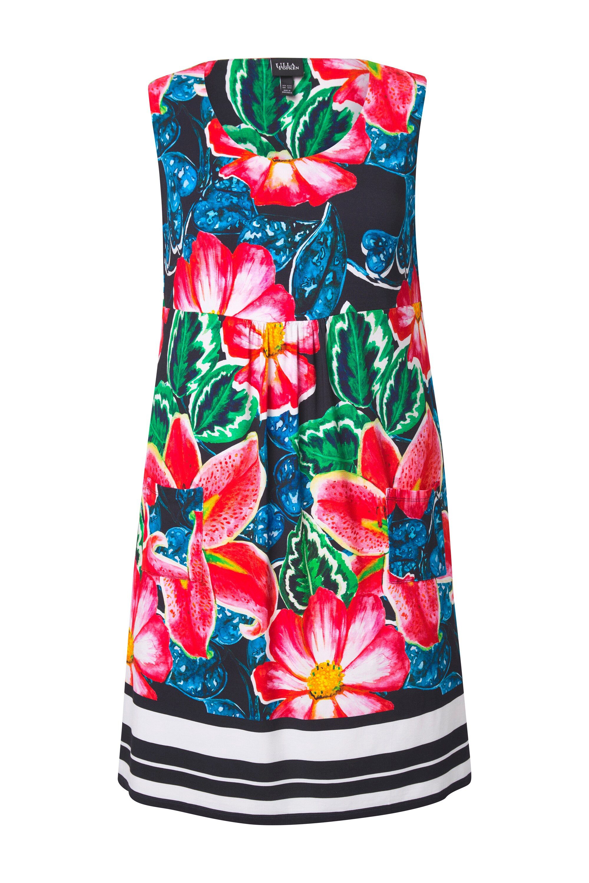 Ulla Popken Minikleid Jersey-Minikleid Paisley A-Linie günstig online kaufen