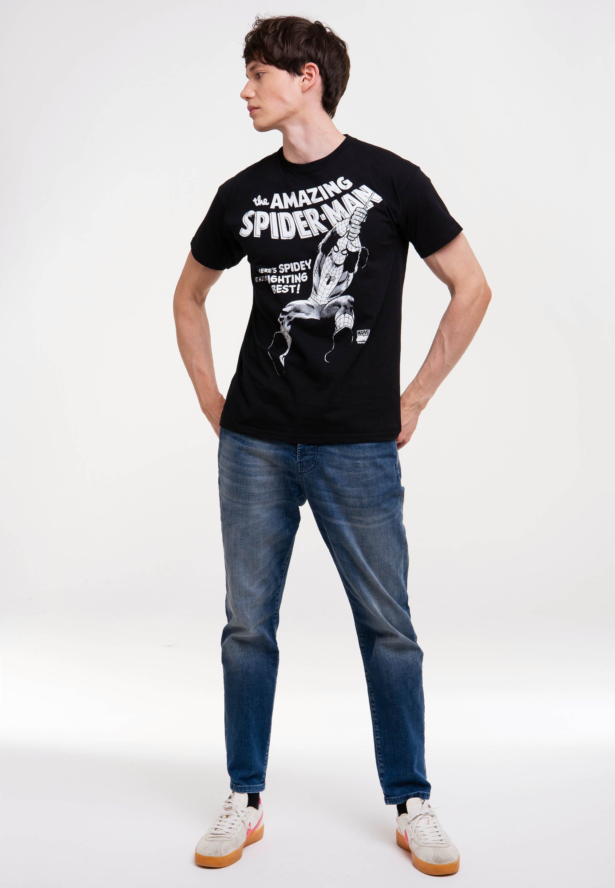 LOGOSHIRT T-Shirt Marvel Comics - Spider-Man, Spidey mit lizenziertem Print