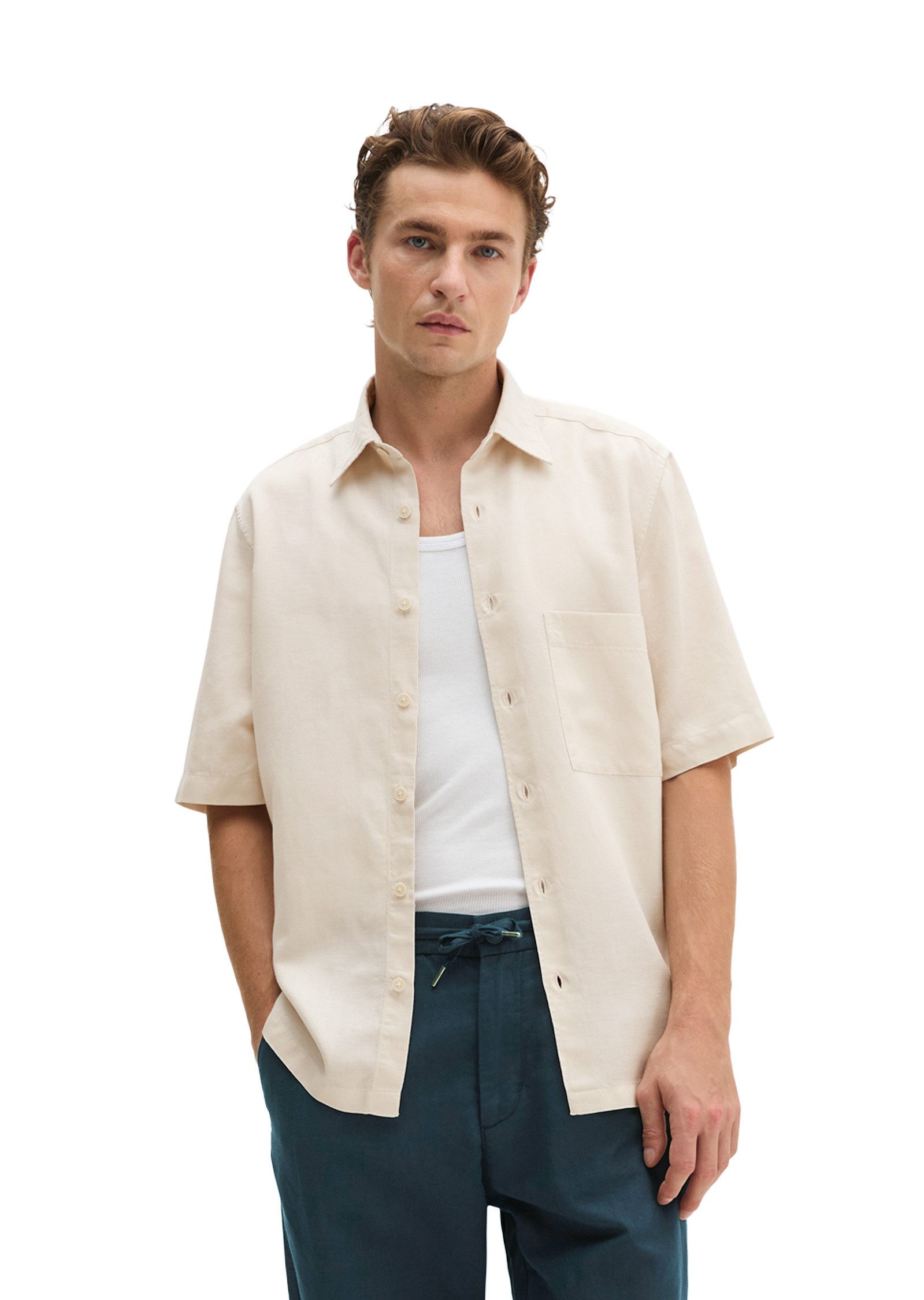 Marc O'Polo Kurzarmhemd aus weichem TENCEL™ Lyocell - Mix