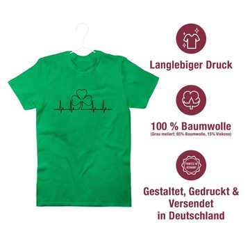 Shirtracer T-Shirt Kleeblatt Herzschlag St. Patricks Day