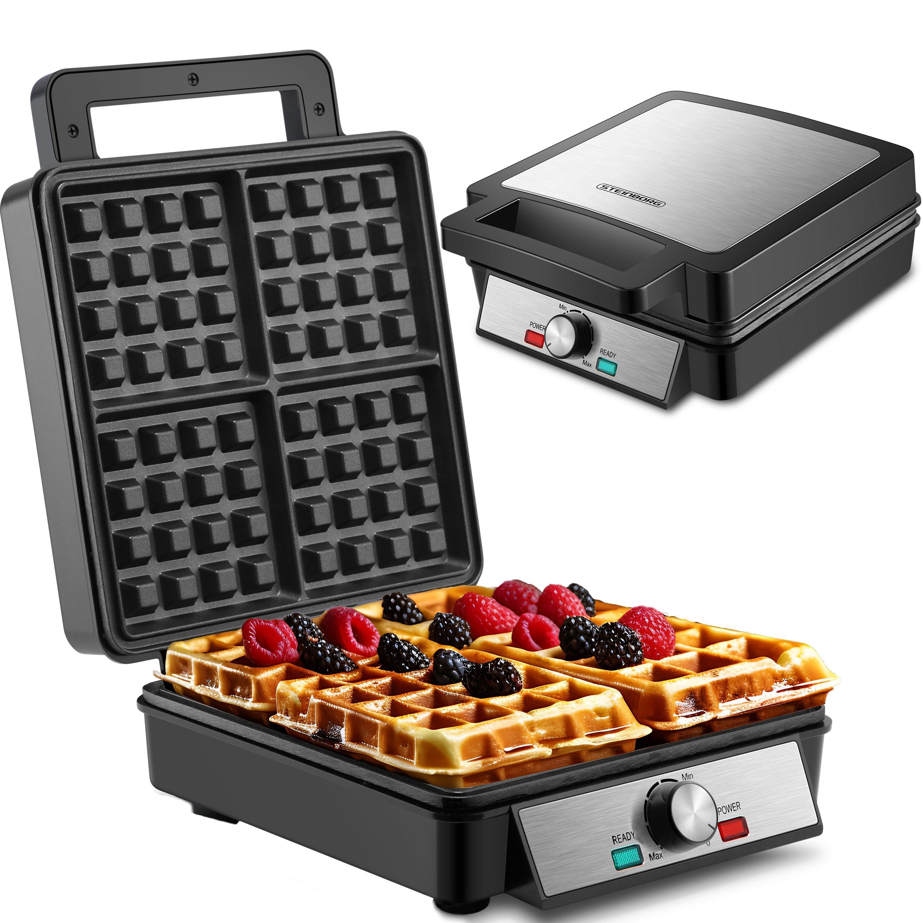 STEINBORG Waffeleisen SB-2060, 1200 W, Anftihaftbeschichtung, Cool-Touch-Technologie