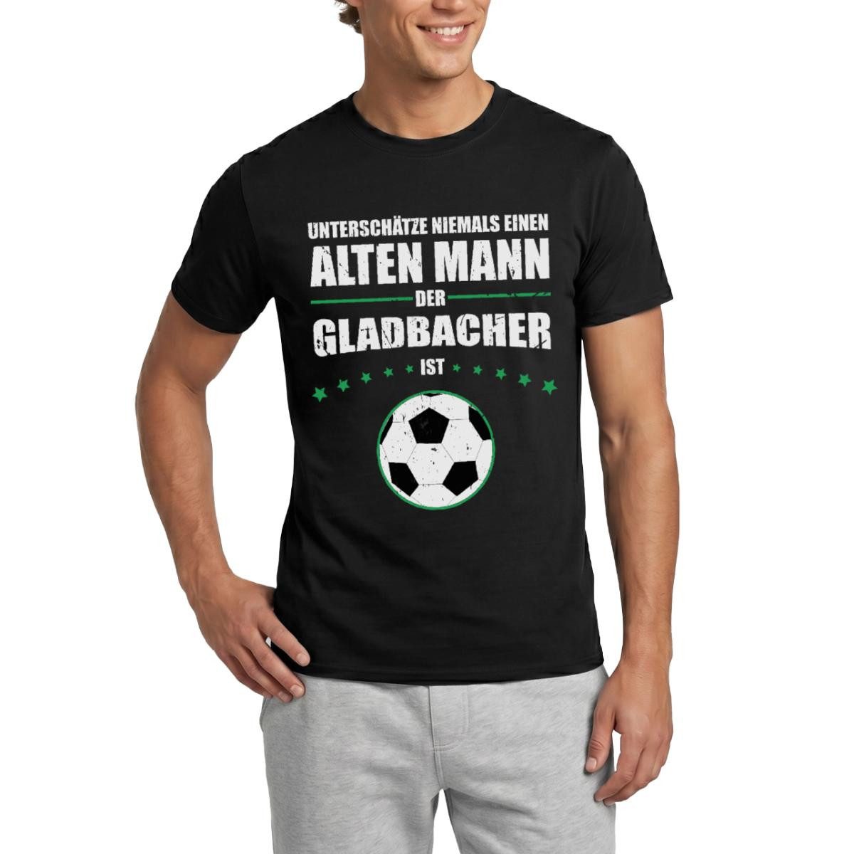 Spreadshirt T-Shirt Alten Mann Gladbach Fußball Fan Männer T-Shirt (1-tlg)