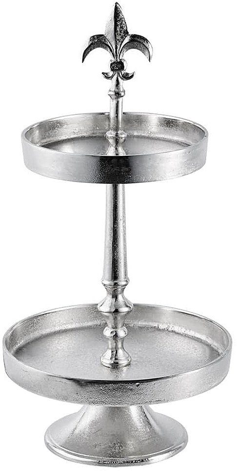 Dekoetagere Etagere Lilie 2-Stöckig Dekoteller Schale günstig online kaufen