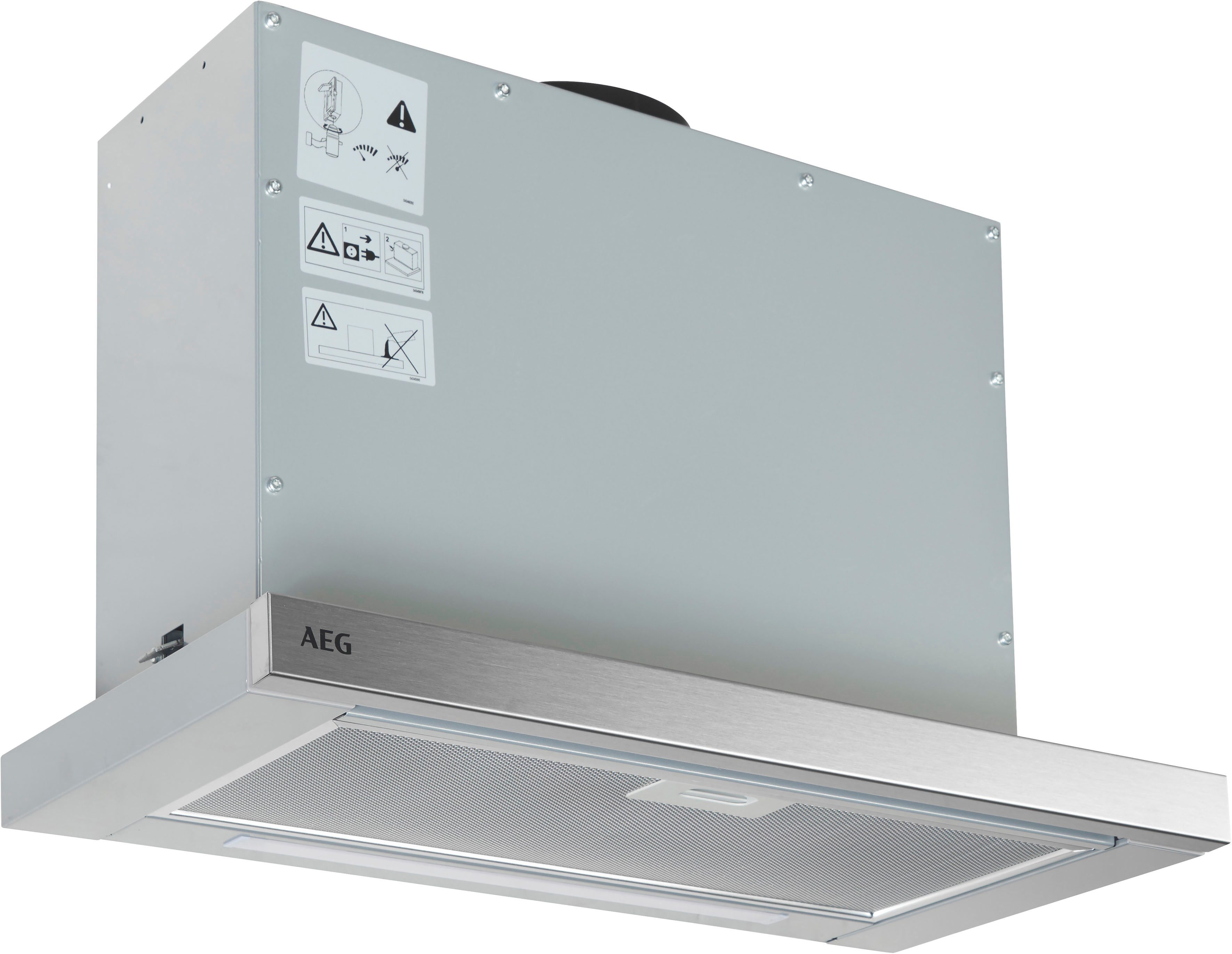 AEG Flachschirmhaube DPS3640AM Abluft- und Umluftbetrieb, mit LED-Leuchtstreifen