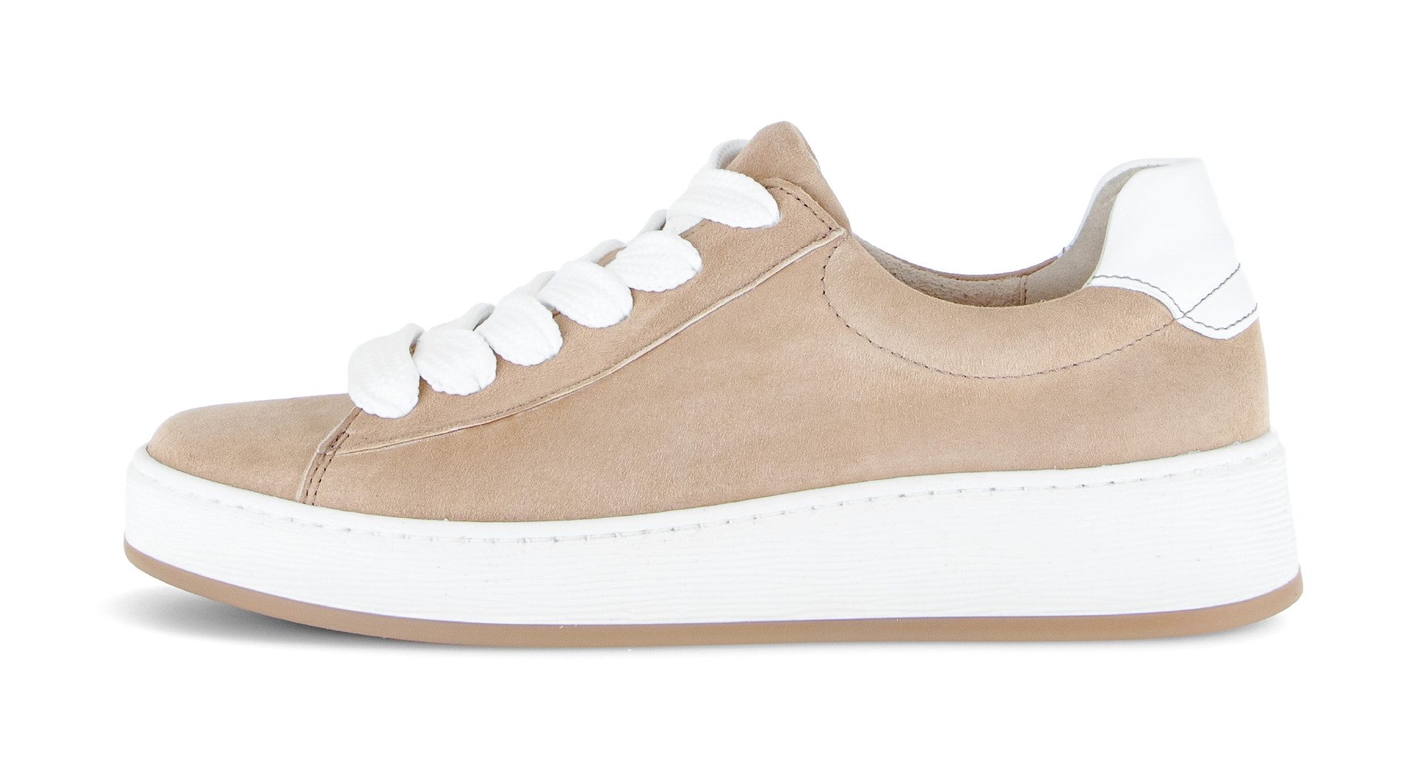 Gabor FLORENZ Plateausneaker, Freizeitschuh, Halbschuh, Schnürschuh, dezente Ziernähte, G-Weite