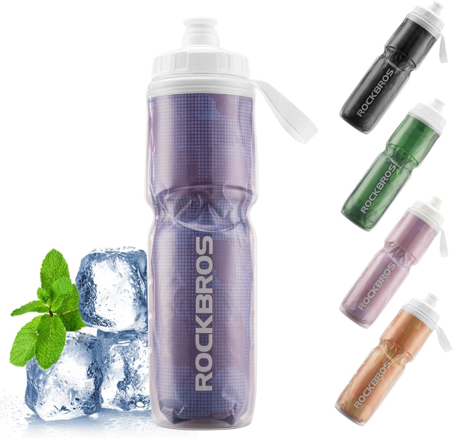 ROCKBROS Trinkflasche Fahrrad Trinkflasche 670ml auslaufsicher BPA-frei