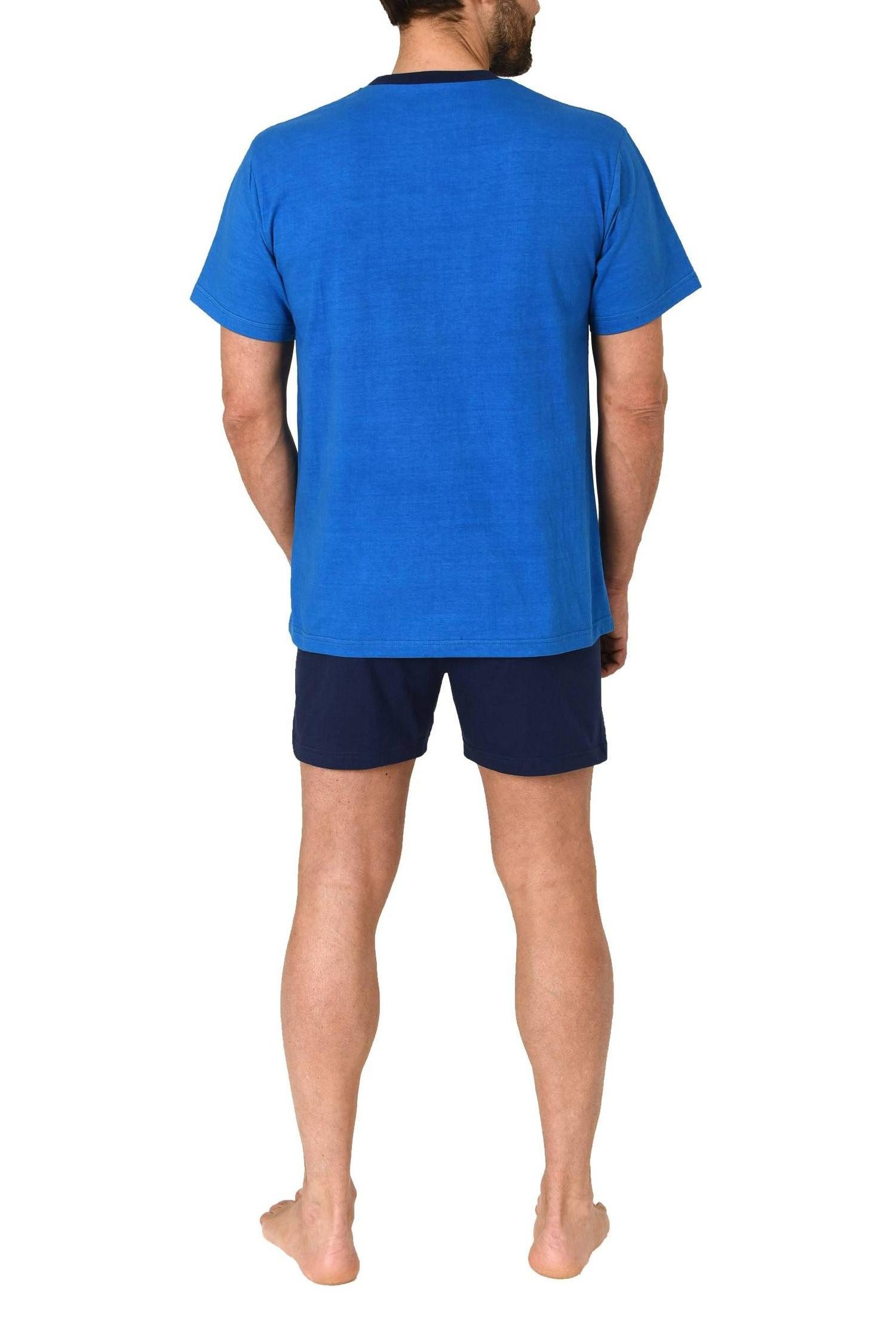 Normann Pyjama Normann Herren kurzarm Schlafanzug Shorty Pyjama mit Automotiv