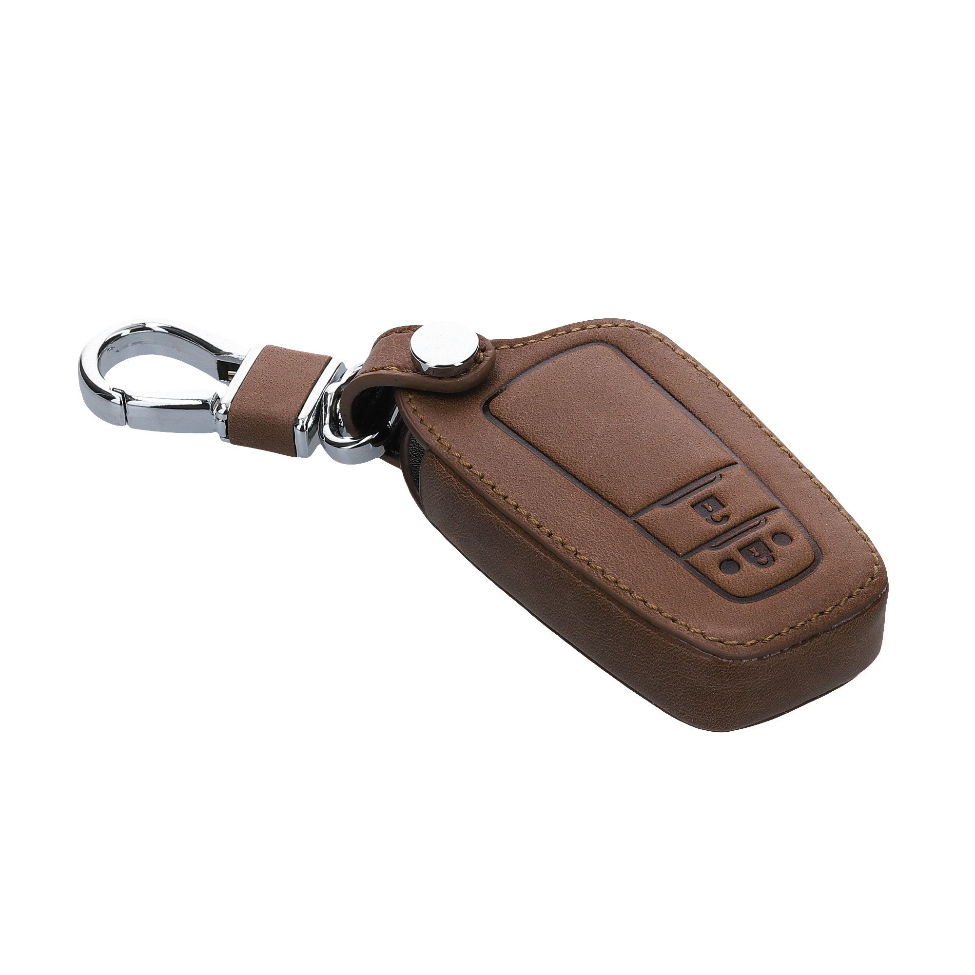Toyota, Dunkelbraun kwmobile Kunstleder Autoschlüssel Schlüsselhülle für Cover Hülle Schlüsseltasche Case Schlüssel