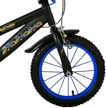 Volare Kinderfahrrad Kinderfahrrad Batman für Jungen 14 Zoll Kinderrad in Schwarz Fahrrad