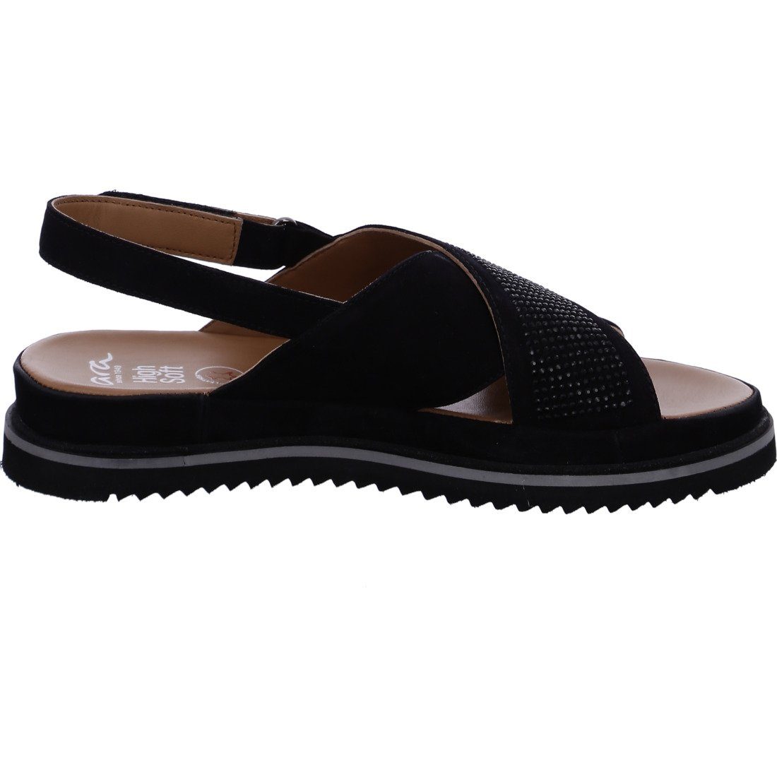 044853 Schuhe, Ara Sandalette Sandalette Damen schwarz - Ara Dubai Rauleder