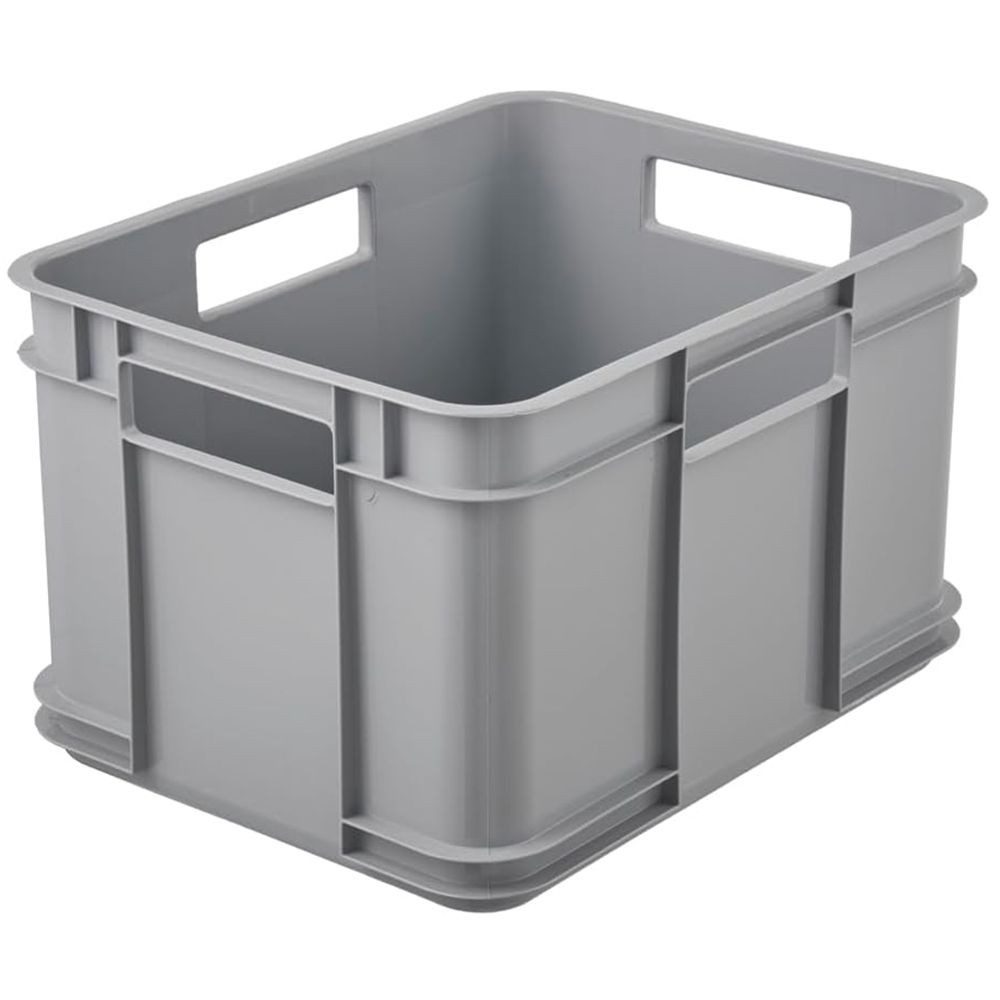 keeeper Aufbewahrungsbox keeeper Euro-Box Bruno M 35x37x22 cm 16 Ltr. Eco Stone Grey Stapelbox